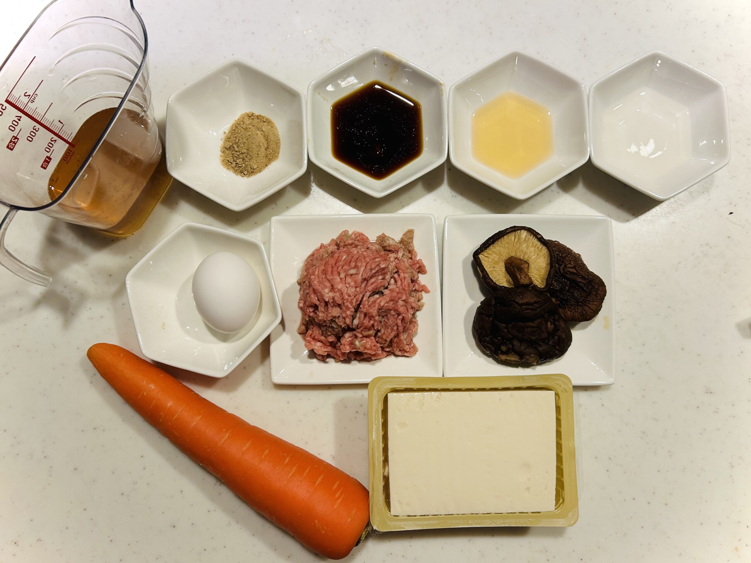 Ingredients for Iri Dofu